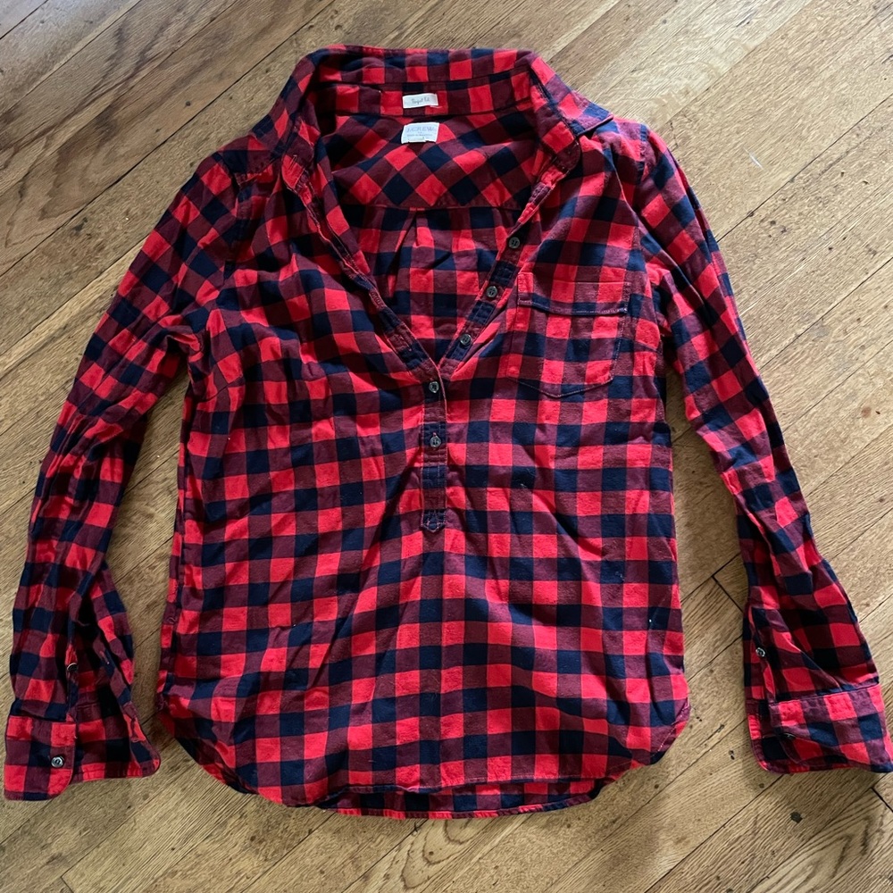 J crew plaid top